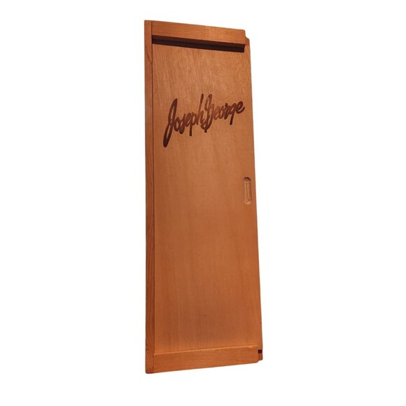 Wood Wine Bottle Box Joseph George  5" x 16"  Slide open - Picture 12 of 12